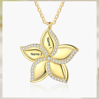 Custom Name Star Flower Necklace