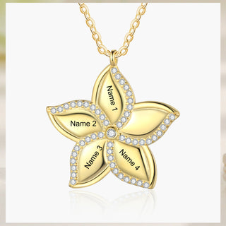 Custom Name Star Flower Necklace