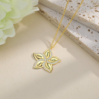 Custom Name Star Flower Necklace