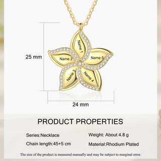 Custom Name Star Flower Necklace