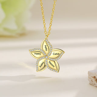 Custom Name Star Flower Necklace