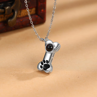 Custom Bone Photo Projection Necklace