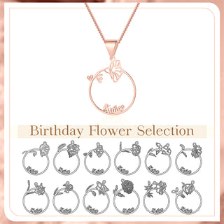 Persoanlized Birthflower Necklace
