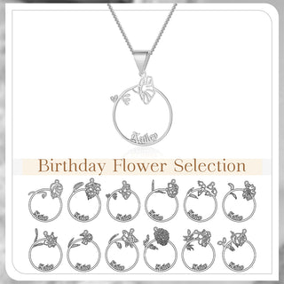 Persoanlized Birthflower Necklace