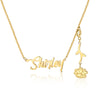 925 Sterling Silver Custom Birthflower Necklace