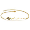 Custom Name Anklet with Birthflower