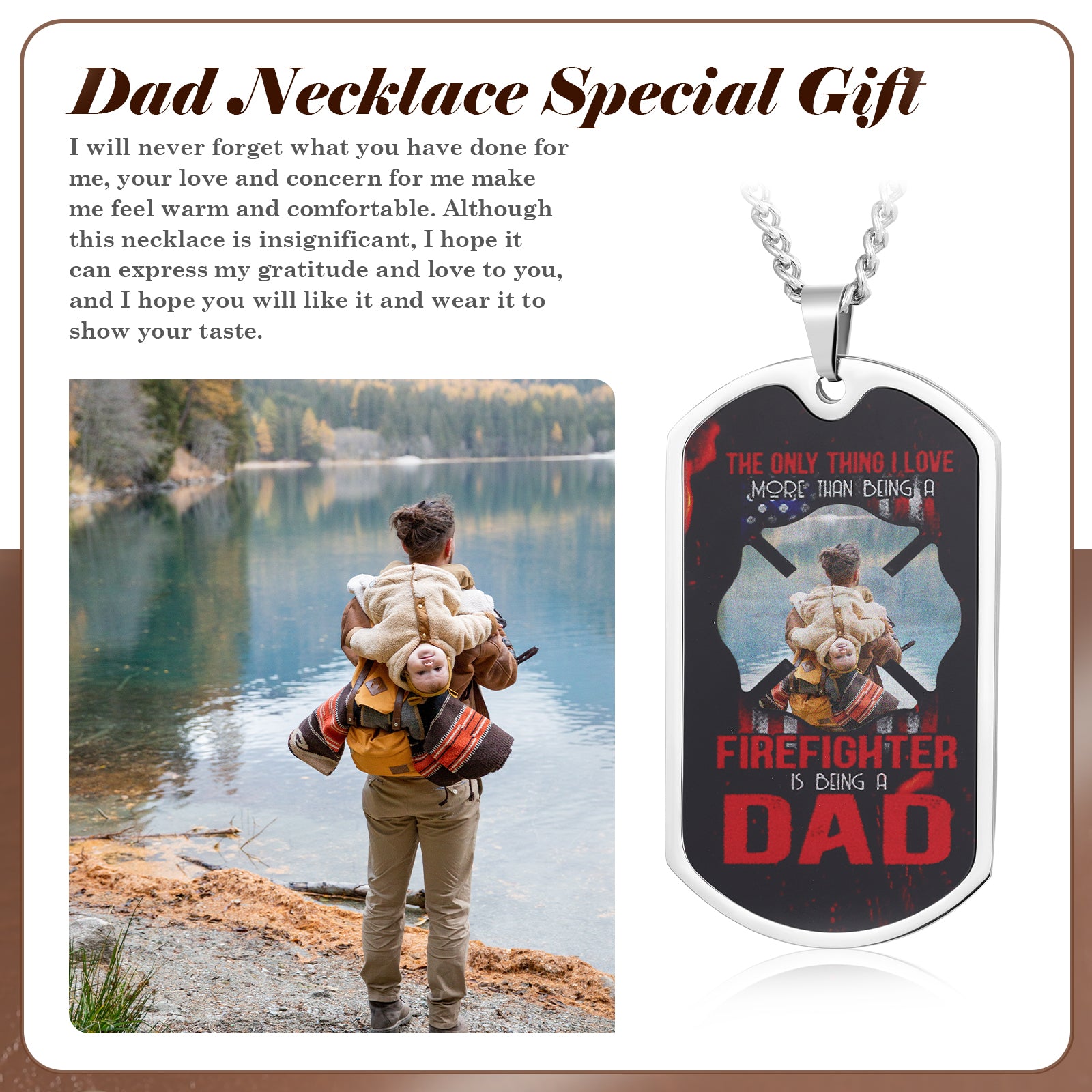 Custom Photo Stainless Steel Necklace