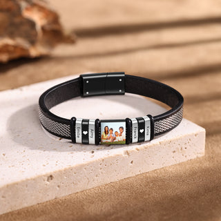Custom Leather Men Bracelet