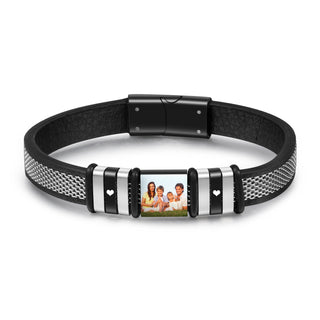 Custom Leather Men Bracelet