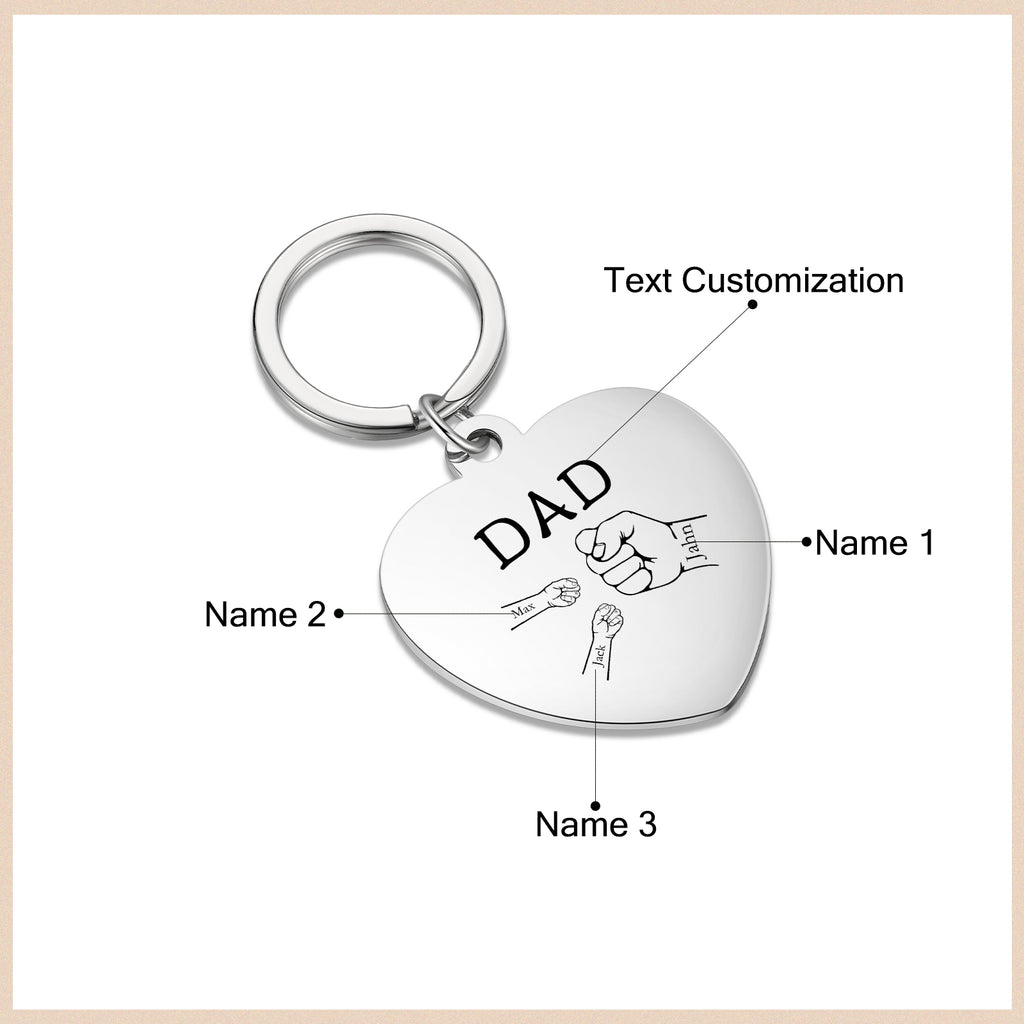 Custom Stainless Steel Heart Keychain