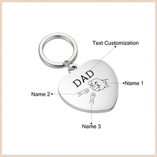 Custom Stainless Steel Heart Keychain
