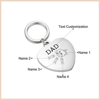 Custom Stainless Steel Heart Keychain
