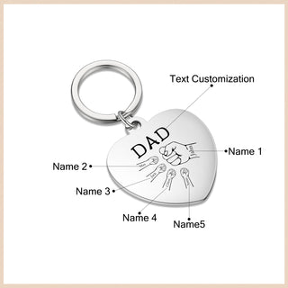 Custom Stainless Steel Heart Keychain