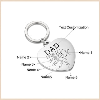 Custom Stainless Steel Heart Keychain