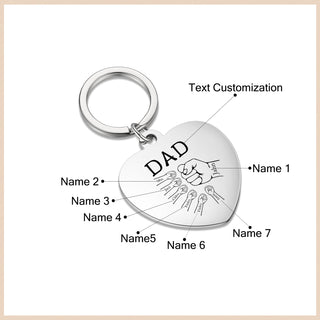 Custom Stainless Steel Heart Keychain