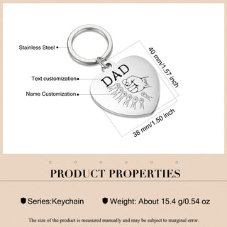 Custom Stainless Steel Heart Keychain