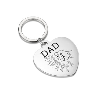 Custom Stainless Steel Heart Keychain