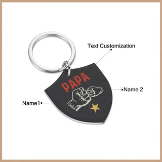 Personalized Dad Keychain