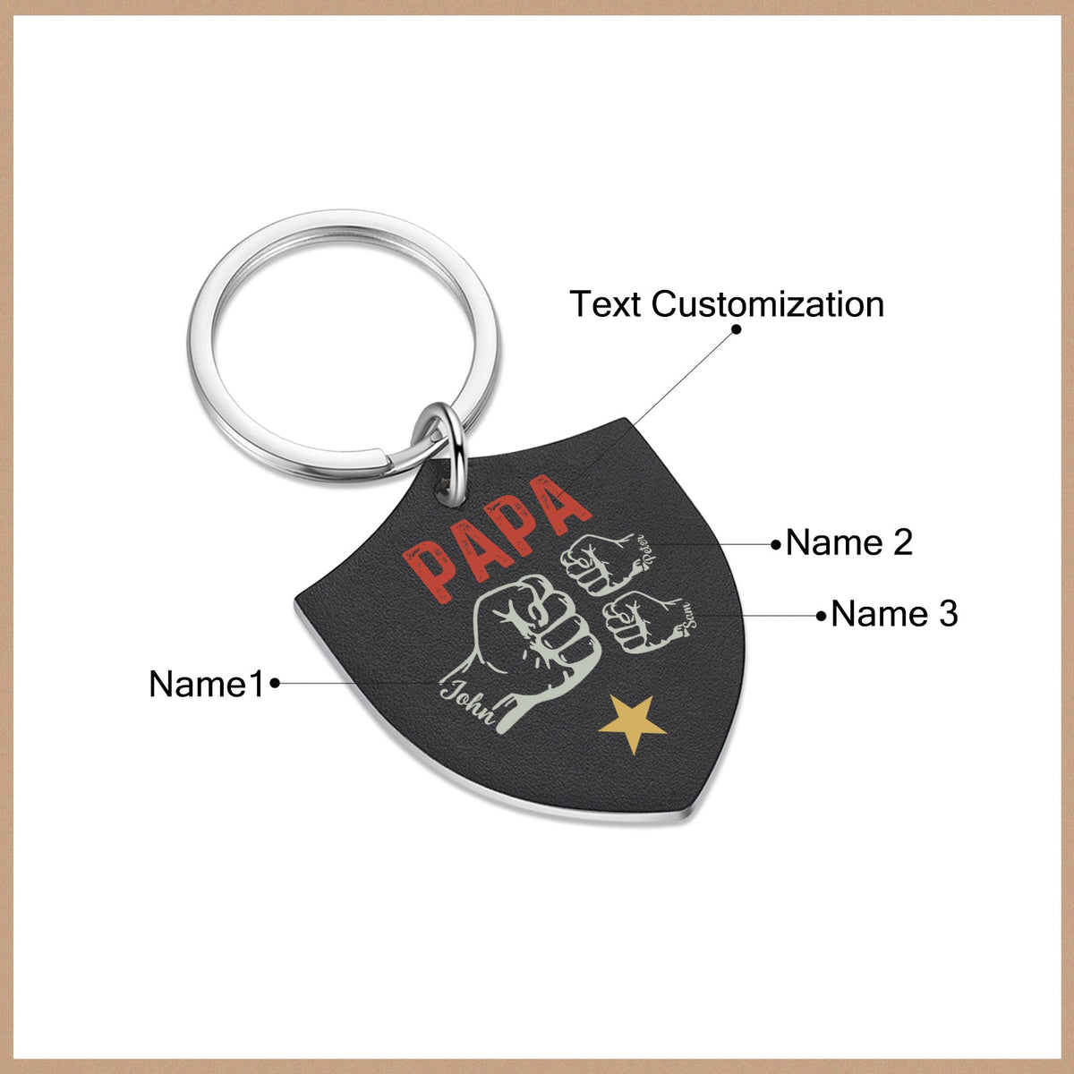 Personalized Dad Keychain