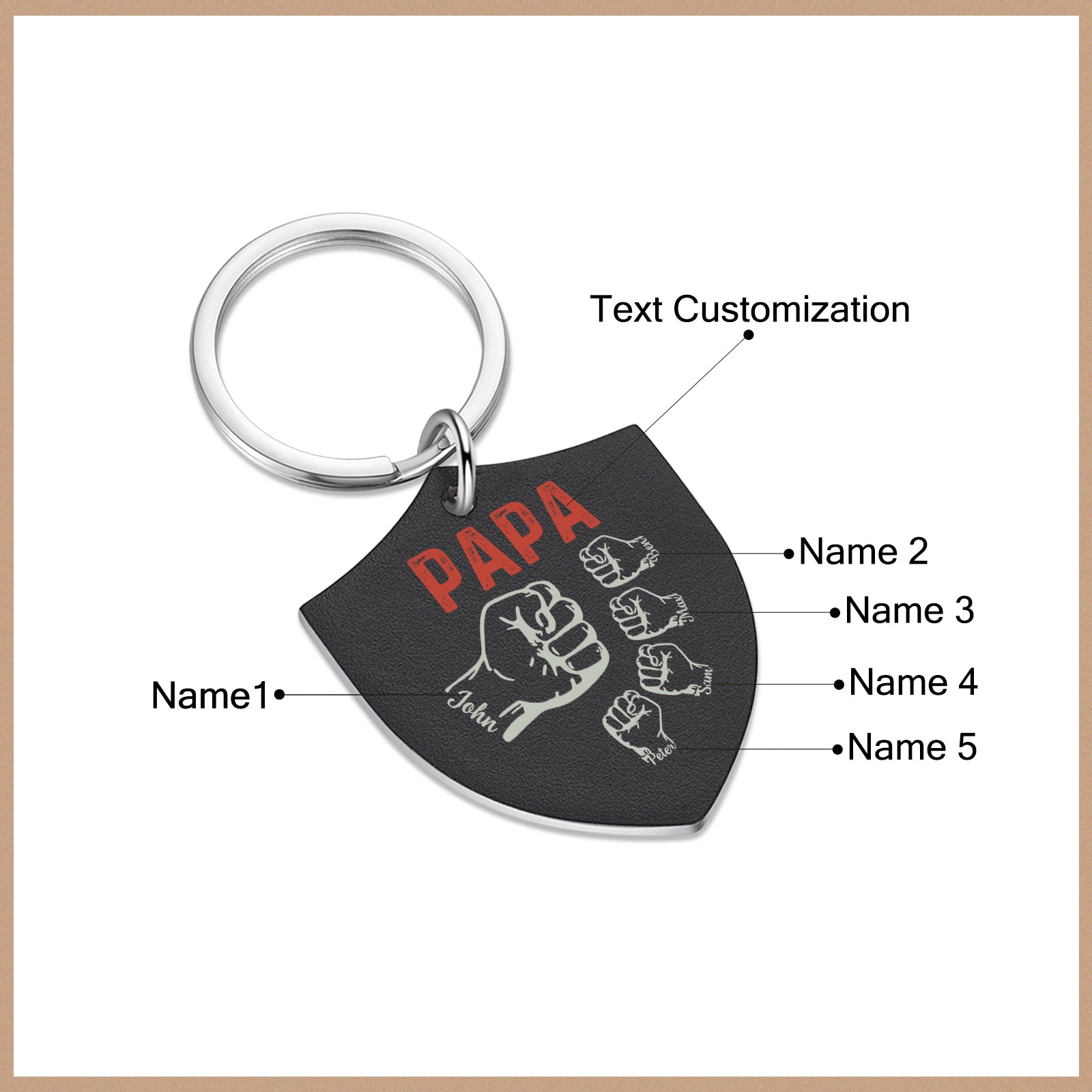 Personalized Dad Keychain