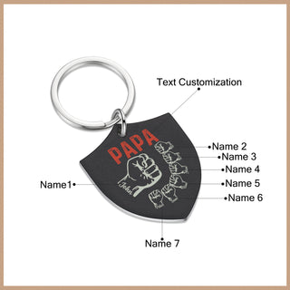 Personalized Dad Keychain