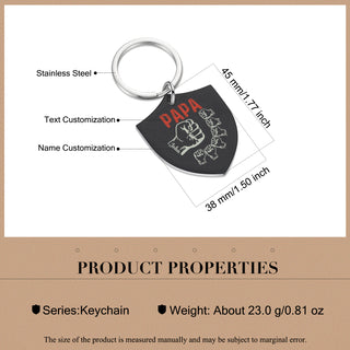 Personalized Dad Keychain