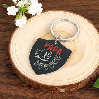 Personalized Dad Keychain