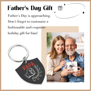 Personalized Dad Keychain
