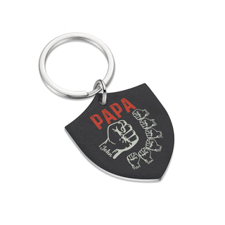 Personalized Dad Keychain