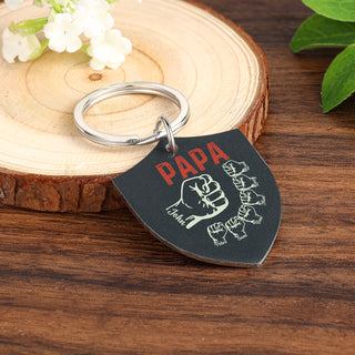 Personalized Dad Keychain