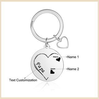 Custom Name Heart Keychain