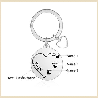Custom Name Heart Keychain