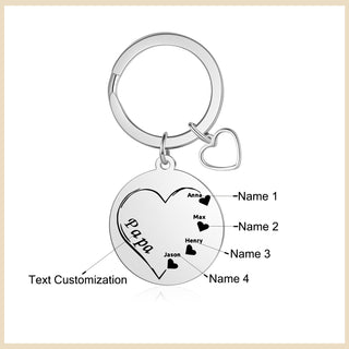 Custom Name Heart Keychain