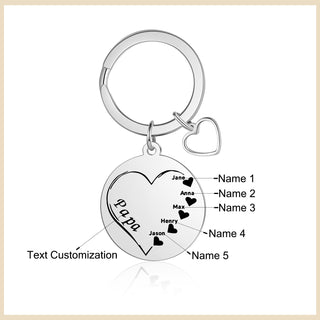 Custom Name Heart Keychain