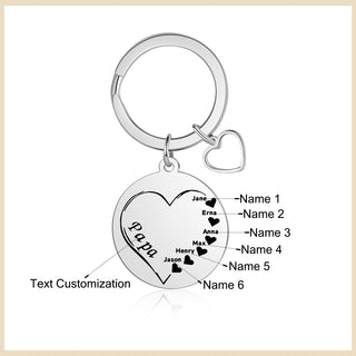 Custom Name Heart Keychain