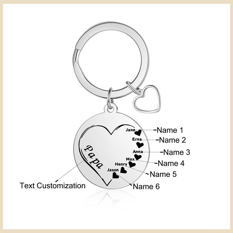 Custom Name Heart Keychain