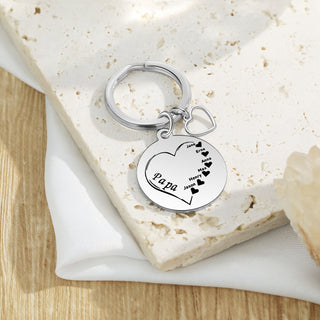 Custom Name Heart Keychain