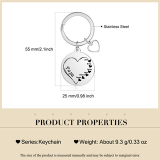 Custom Name Heart Keychain