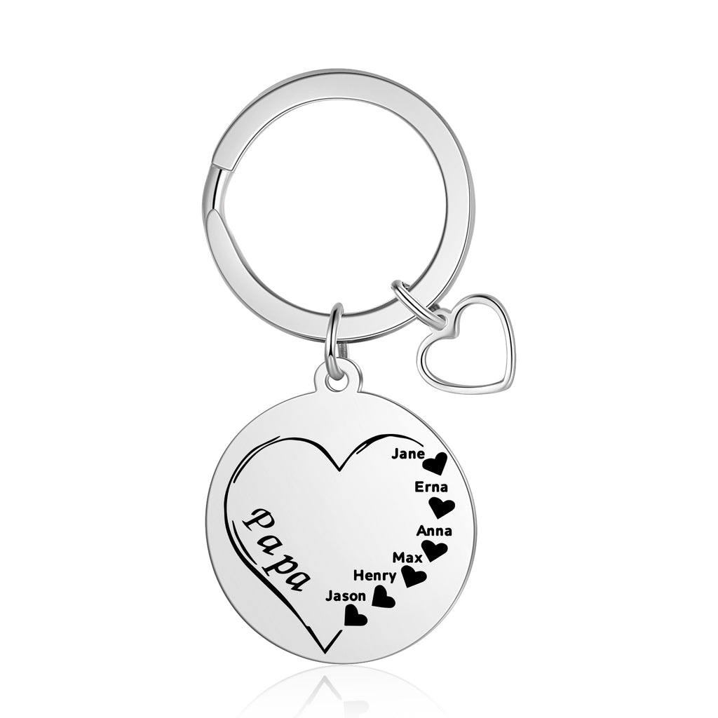 Custom Name Heart Keychain