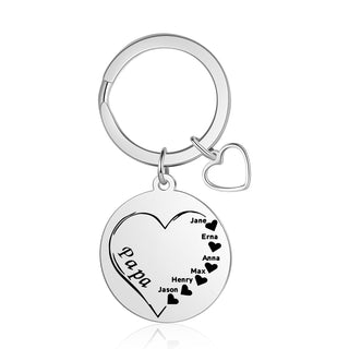 Custom Name Heart Keychain