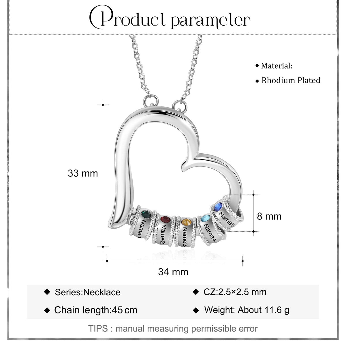 Custom Heart Necklace