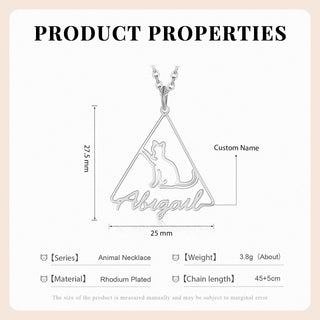 Custom Name Animal Necklace