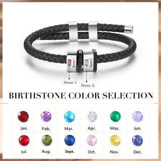 Custom Leather Men Bracelet