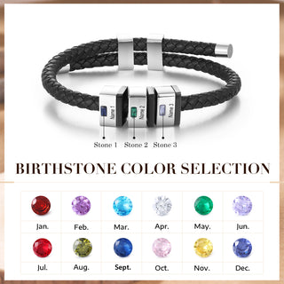 Custom Leather Men Bracelet