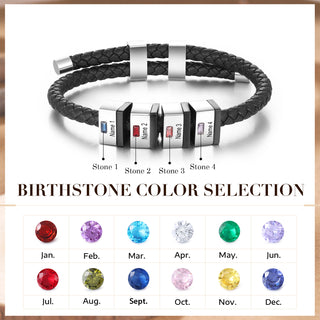 Custom Leather Men Bracelet