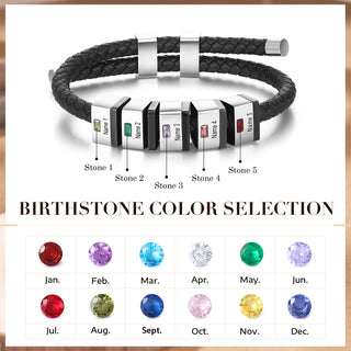 Custom Leather Men Bracelet