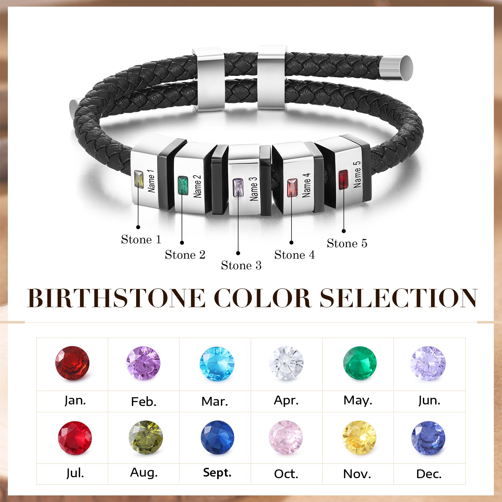 Custom Leather Men Bracelet