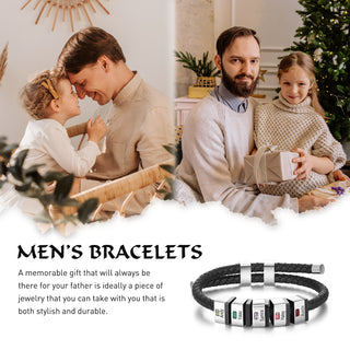 Custom Leather Men Bracelet