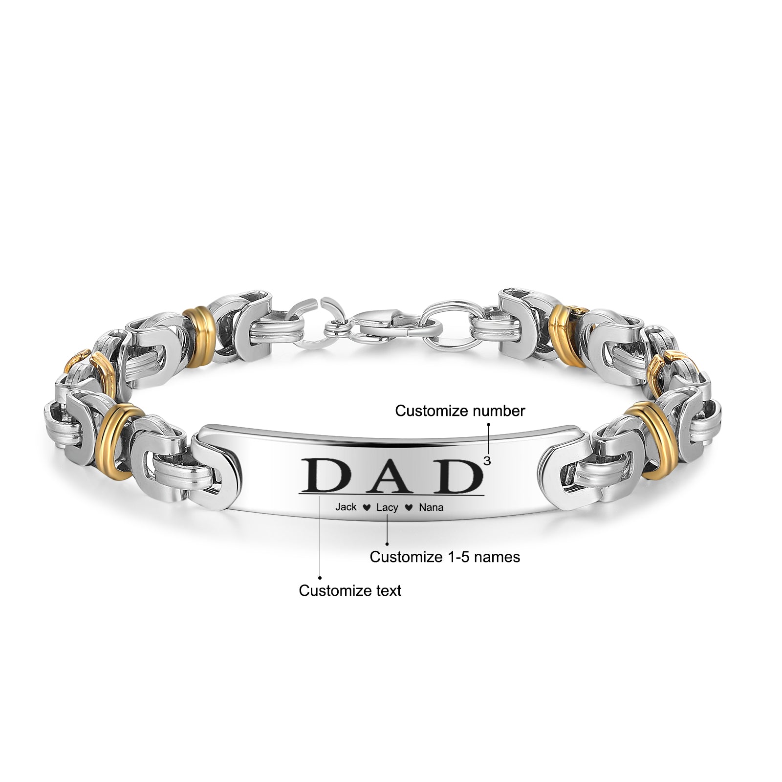 Custom Stainless Steel Men Bracelet