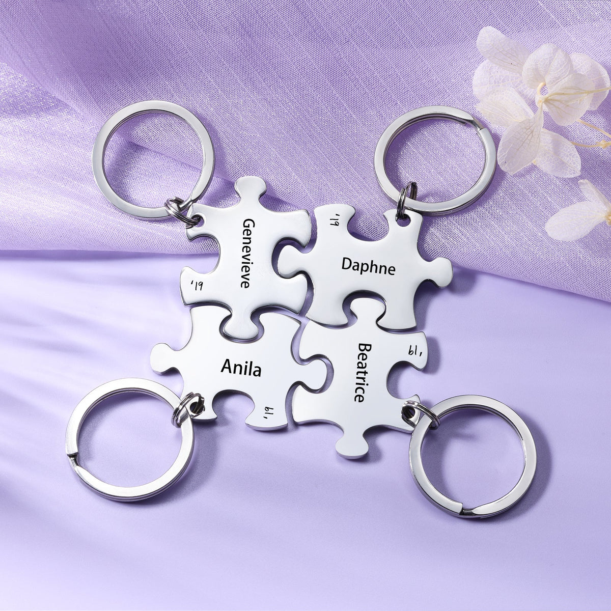 Custom Name Puzzle Keychain